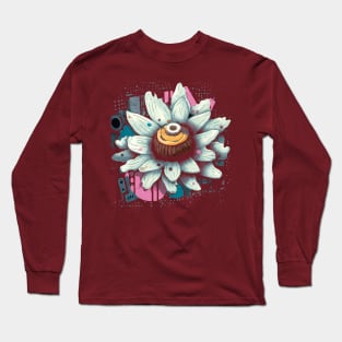 Abstract colourful flower illustration Long Sleeve T-Shirt